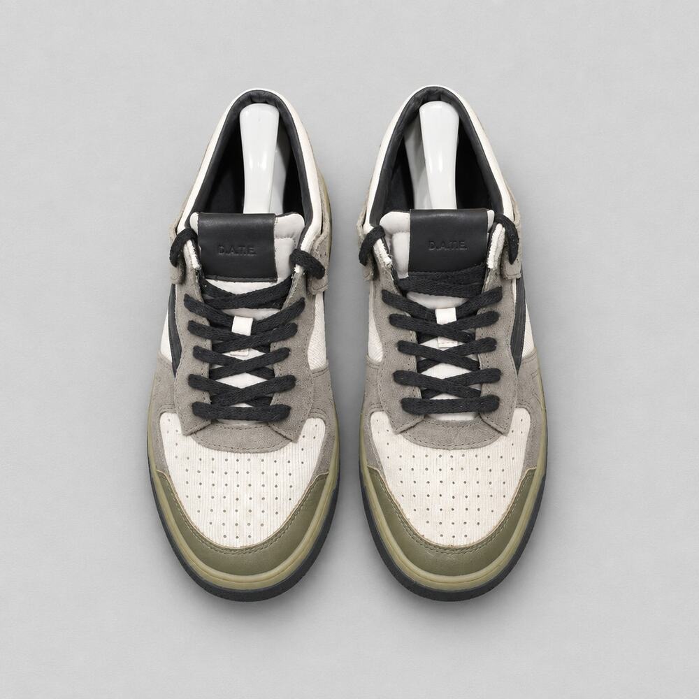D.A.T.E. Court 2.0 Powder Mud Sneakers Men's 9 EU 42 Suede Olive Green Grey